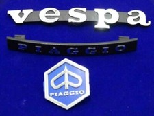 NEW VESPA PIAGGIO HORN CAST LEGSHIELD BADGE EMBLEM KIT picture