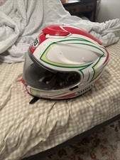 SHOEI GT-AIR EXPANSE Large Helmet Ducati White Red Green Flip Down  picture