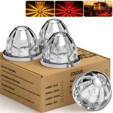 4x Dual Color LED Watermelon Lights Red Amber Truck Trailer Side Marker Lights picture