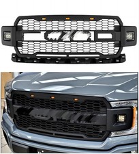 Front Grille For 2018-2020 Ford F150 Raptor Style Grill W/2Side Lights & Letters picture