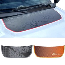 Aftermarket Retro Matte Topo Map & Compass Hood Decal | Off-Road Mountain Black picture