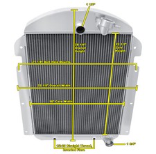 ER Champion 3 Row Radiator Chevy Config for 1940 Chevrolet KF V8 Conversion picture