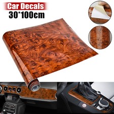 Car Interior Wood Grain Textured Glossy Vinyl Wrap Sticker DIY Decal Sheet Film picture