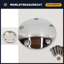 Chrome Domed Timer Cover for 1999-2017 Harley Twin Cam Motorcycles - HD Upgrade picture