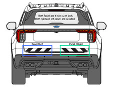 Universal Reflective Chevron Decal – Set 3″ x 23.5″ (1 Left & 1 Right) Vinyl picture