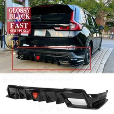 For Honda CR-V Hybrid Sport 2023-2026 Glossy Black Rear Bumper Diffuser W/ LED picture