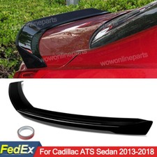 Fit Cadillac ATS Sedan 2013-2018 Rear Trunk Spoiler Wing V Style Gloss Black ABS picture