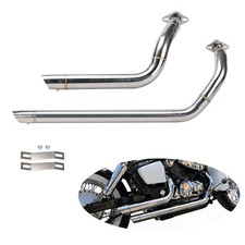 Chrome Shortshots Staggered Exhaust Pipes System For Honda Shadow VT750 picture