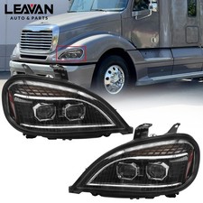 Pair of Full LED Headlight Headlamp W/ Bulb For Freightliner Columbia Set picture