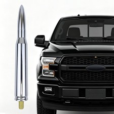 7.8 inch Chrome Bullet Antenna for Ford F150 F250 F350 Raptor/Dodge RAM 1500 250 picture