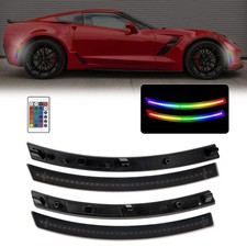 CORVETTE 14-19 FRONT/REAR RGB DYNAMIC LED SIDE MARKERS w/ REMOTE picture