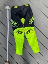 O'Neal Element Motocross Pants Mens Black Neon Yellow MX Dirt Bike picture