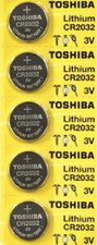 5 Pk Toshiba CR2032 Keyless Entry Car Remote Key FOB Battery - Expire 2034 picture