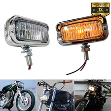 1x Square Chrome Headlight Motorcycle Head Lamp For Harley Choppers Cafe Cruise picture