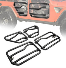 Rear Tubular Tube Half Door Guards For 2018-2024 Jeep Wrangler JL & Gladiator JT picture