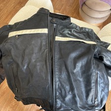 NWT Bilt Alder 2 Motorbike Cafe Racer Leather Jacket Mens 3XL Armored Zip Heavy picture