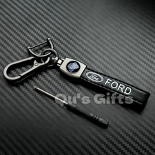 Ford Genuine Leather Keychain US Seller  picture