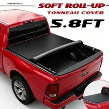 Soft Roll-up Tonneau Cover FOR 07-18 Silverado/ Sierra 1500 5.8FT Truck Bed BLK picture