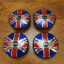 4x Mini Cooper Union Jack Centre Caps Hub Caps OEM 3131171069 54mm RARE picture