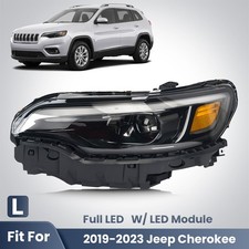 For 2019-2023 Jeep Cherokee Full LED Headlight w/Bulb w/Module Left Driver Side picture