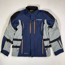 KLIM Men's Latitude Touring Motorcycle Jacket - Large - Dress Blues/Golden Brown picture