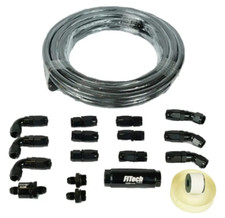 Black Stainless Steel Fuel Hose Kit, 40ft w/ 10 Micron Filter and Check Valve picture