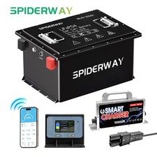 36V 105Ah Golf Cart LiFePO4 Lithium Battery W/ 25A Charger for Yamaha G19 G22 picture