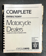 Vintage Complete Motorcycle Dealers Directory CYCLEINFO Find Address Listing Old picture
