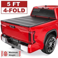 5FT 4 Fold Half Low-Profile Hard Tonneau Cover For 2024-2026 Toyota Tacoma Bed picture