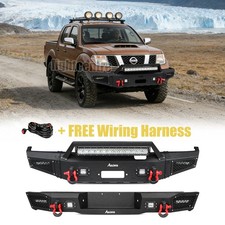 Aaiwa New Front&Rear Bumper Fits 2005-2021 Nissan Frontier With LED Lights picture