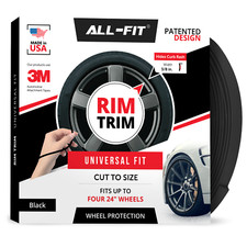 ALL-FIT Rim Trim Wheel Protection Strips Prevent Curb Rash and Scratches (BLACK) picture
