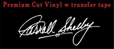 LOOK Carroll Shelby Glove-box Signature Vinyl Decal Mustang GT350 GT500 Cobra picture