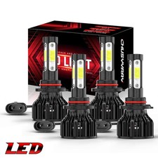 9006 9005 LED Headlight KIT Combo Bulbs 10000K High Low Beam Super Bright White picture