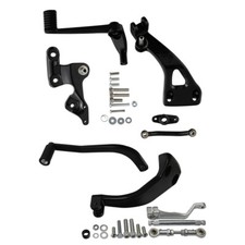 Black Mid-Controls Shifter Brake Pegs For Harley Fat Bob FLSB FXFB FXFBS 2018-Up picture