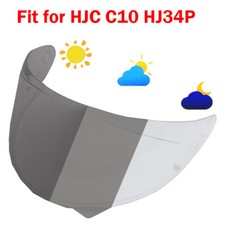 Photochromic Visor Lens Fits For HJC HJ34P C10 Motorcycle Helmet Shield Glasses picture