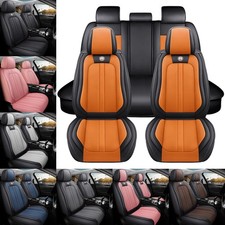 Luxury Nappa Leather Car Seat Covers Front Rear Full Set Protector For Toyota picture