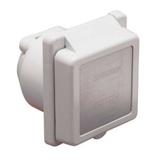 Marinco AFI 301EL-B Power Inlet 30A 125V Easy Lock White Stainless Trim picture