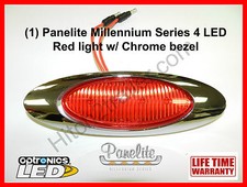 1 PANELITE MILLENNIUM LED M1 RED MARKER LIGHT 4 DIODE w/CHROME BEZEL 6.5 INCH picture
