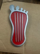 Vintage Cal-Custom Barefoot Gas Pedal Red Chrome California Hot Rod Rat Rod 60s picture