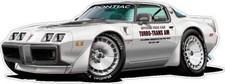 1980 Trans Indy Pace Car Toon Wall Decal Sticker Graphic Man Cave room Poster picture