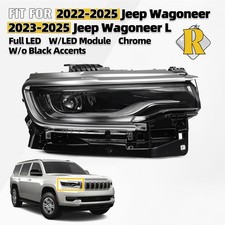 For 2022-2025 Jeep Wagoneer Full LED Projector Chrome Headlight w/Module Right picture