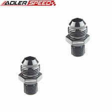 ADLERSPEED 2PCS AN8 AN8 Male To M14x1.5mm Metric Straight Fitting Adapter Black picture