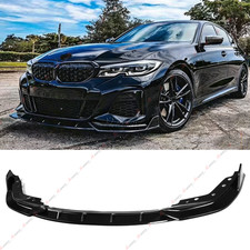GT Style Gloss Black Front Bumper Lip Kit For 2019-22 BMW G20 M340i 330i M Sport picture