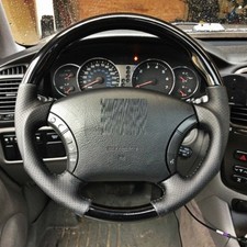 Toyota TUNDRA 2003-2007 Black Wood PIANO genuine leather steering wheel-SPORTS picture