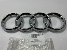 NEW OEM Original Audi Rings Front Grille Badge Emblem Chrome - 8D0853605 picture