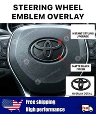 3D Blackout Steering Wheel Overlay Fit Tacoma Tundra Highlander Corolla Camry picture