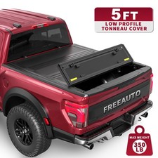 5FT 4Fold Low Profile Tonneau Cover For 2022-2026 Nissan Frontier Flush-Mount picture