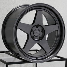 18x8.5 Kansei Knp 5x114.3 35 Gunmetal Wheels Rims Set(4) 73.1 picture