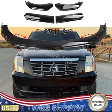 4x Glossy Black Front Bumper Lip Spoiler Chin Splitters For Cadillac EscaladeEXT picture