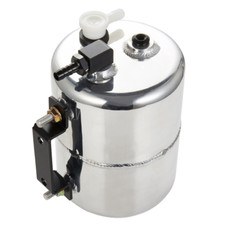 2L Polished Alloy Brake Vacuum Reservoir Tank Can 3/8'' Barb Fitting picture